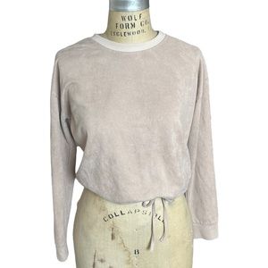 MP|C Light Blush Classic Crew Cropped Sweatshirt with Tie